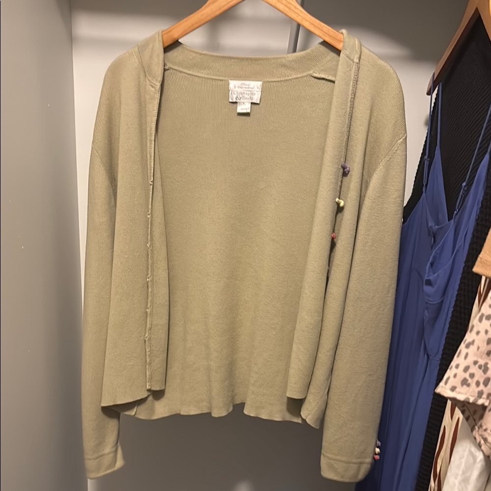 Christopher & Banks Green Cardigan Sweater
